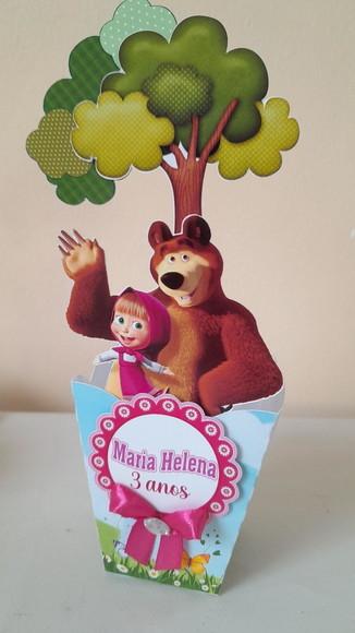 Kit 25 Cachepô Centro de Mesa - Marsha e o Urso Luxo