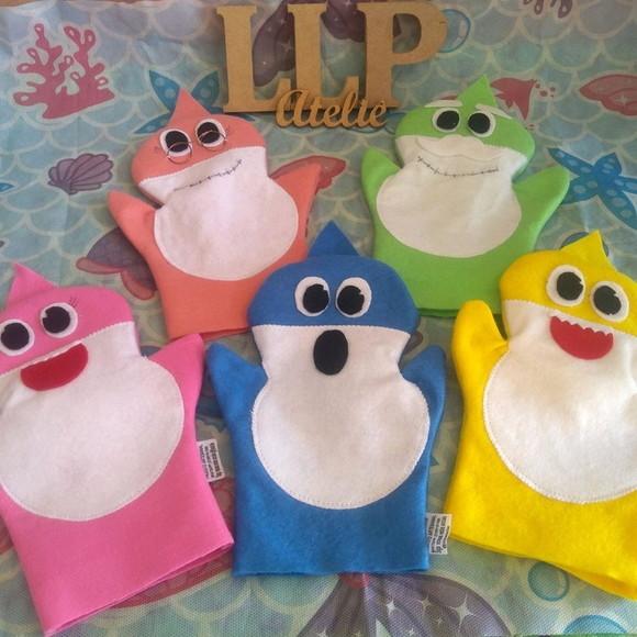 Kit Baby Shark Fantoche - 5 Personagens