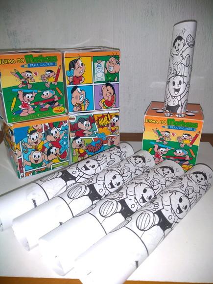 Kit Colorindo Caixa Cubo + Desenhos