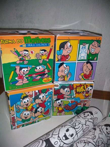 Kit Colorindo Caixa Cubo + Desenhos