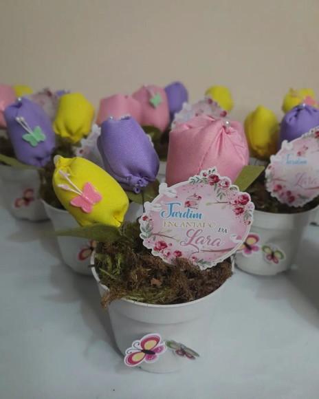 Kit com 10 - Centro de Mesa Tulipas Jardim Encantado