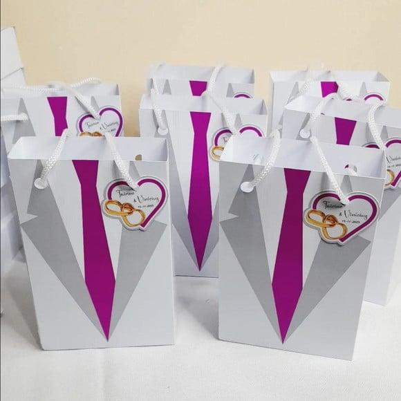 Kit com 10 Bolsinha Casamento