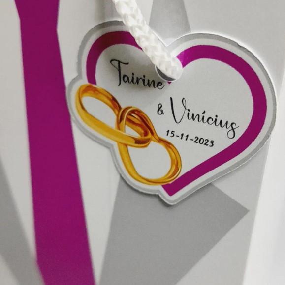 Kit com 10 Bolsinha Casamento
