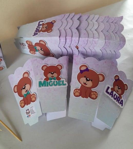 Kit com 10 Cachepô Centro de Mesa - Chá Revelação