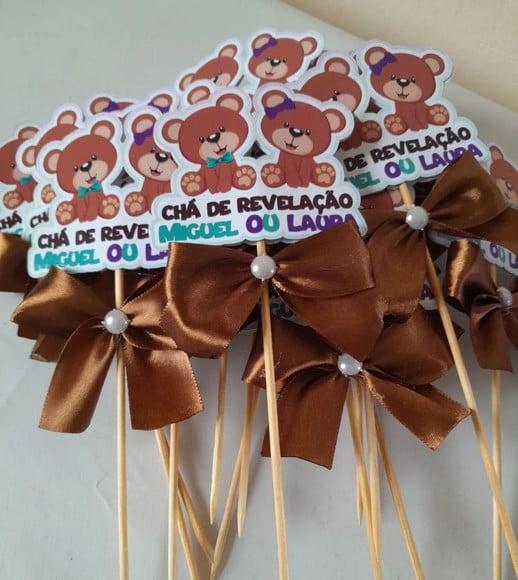 Kit com 10 Cachepô Centro de Mesa - Chá Revelação
