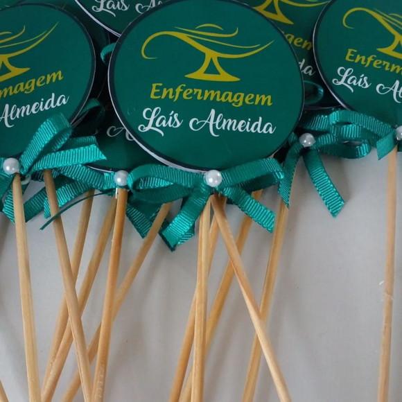 Kit com 10 Cachepô Centro de Mesa - Enfermagem