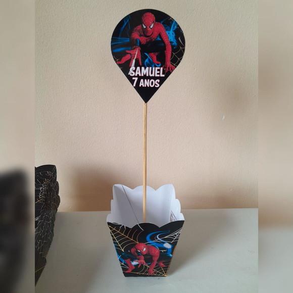 Kit com 10 Cachepô Centro de Mesa Básico - Homem Aranha