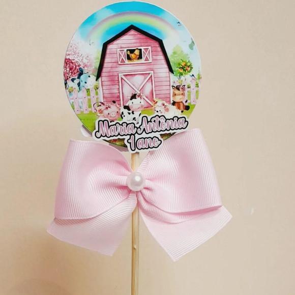 Kit com 10 Cachepô Centro de Mesa Luxo - Fazendinha Rosa