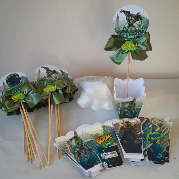 Kit com 10 Cachepô Centro de Mesa Luxo - Hulk
