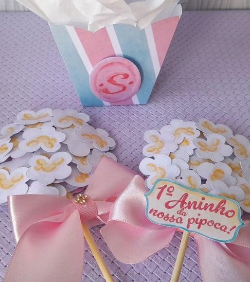 Kit com 10 Cachepô Centro de Mesa Super Luxo - Pipoquinha