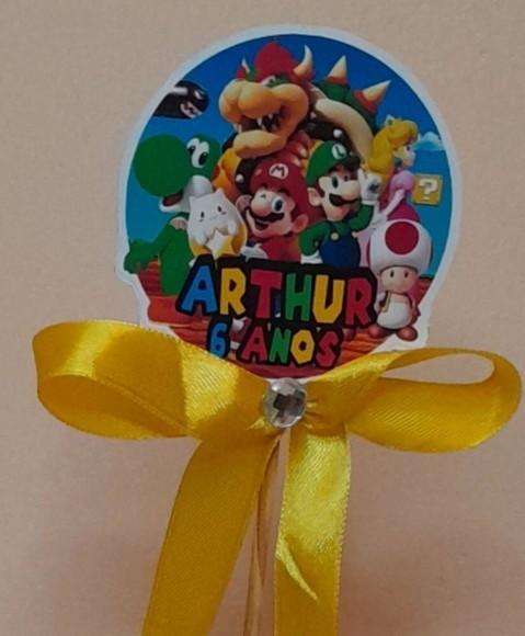Kit com 10 Cachepô Centro de Mesa- Super Mario e Super Luigi