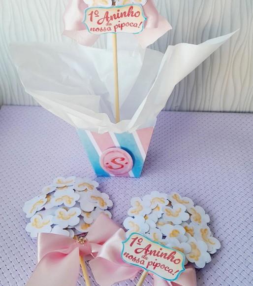 Kit com 10 Cachepô Centro de Mesa Super Luxo - Pipoquinha