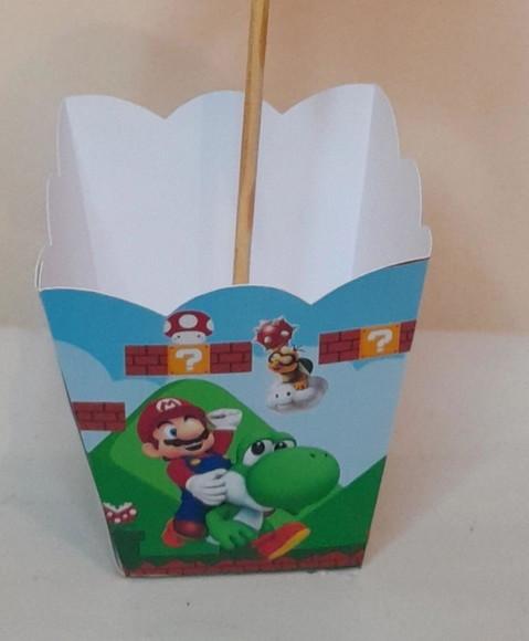 Kit com 10 Cachepô Centro de Mesa- Super Mario e Super Luigi