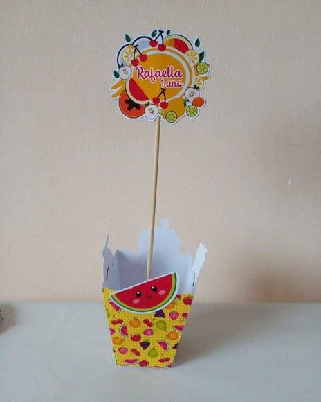 Kit com 10 Cachepot Centro de Mesa - Frutas