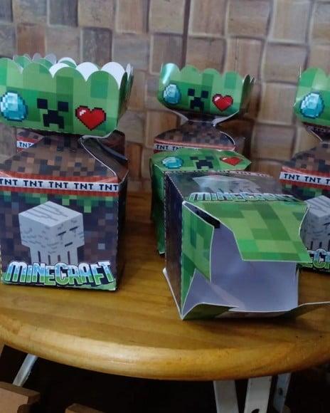 Kit com 10 Caixa Meia Bala Clássica - Minecraft