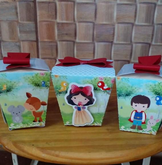 Kit com 10 Caixa Sushi - Branca de Neve