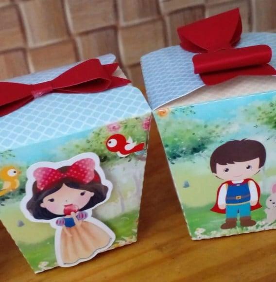 Kit com 10 Caixa Sushi - Branca de Neve