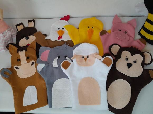 Kit com 10 Fantoche Caracol - Monte o Kit com Outros Animais
