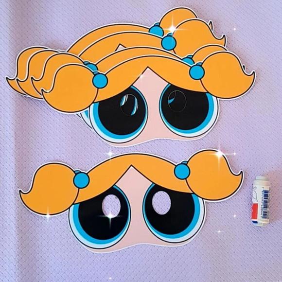 Kit com 10 Máscara em Scrap as Meninas Super Poderosas