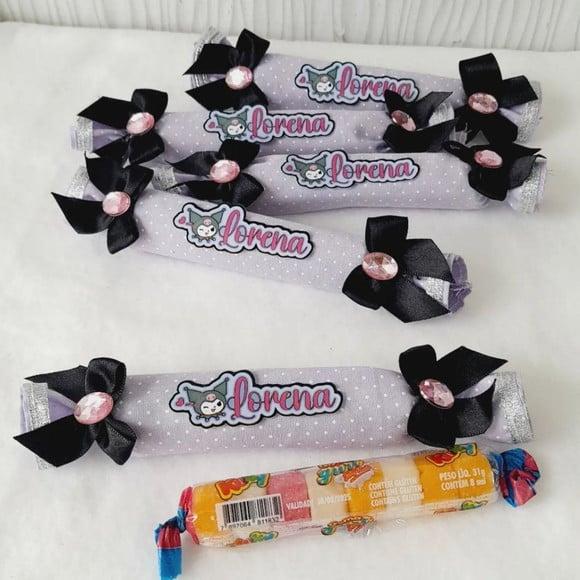 Kit com 10 Porta Jujuba Luxo Kuromi