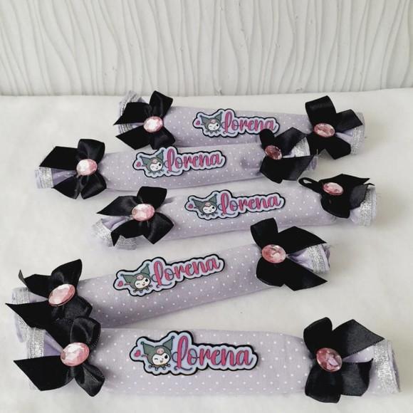 Kit com 10 Porta Jujuba Luxo Kuromi