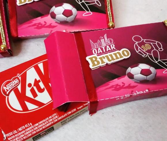 Kit com 10 Porta Kitkat 3d Luxo - Futebol