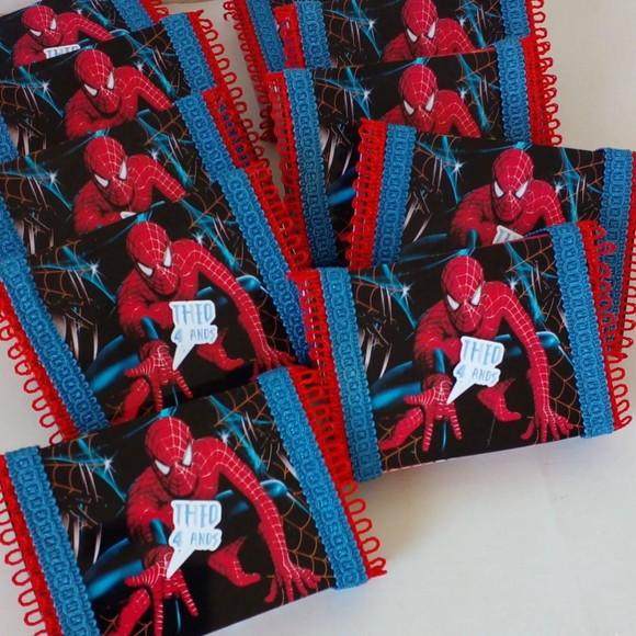 Kit com 10 Porta Kitkat 3d Luxo - Homem Aranha Modelo 02