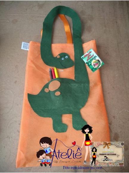 Kit com 10 Sacola Dinossauro