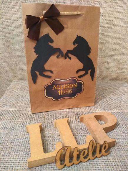 Kit com 10 Sacola Kraft 3d