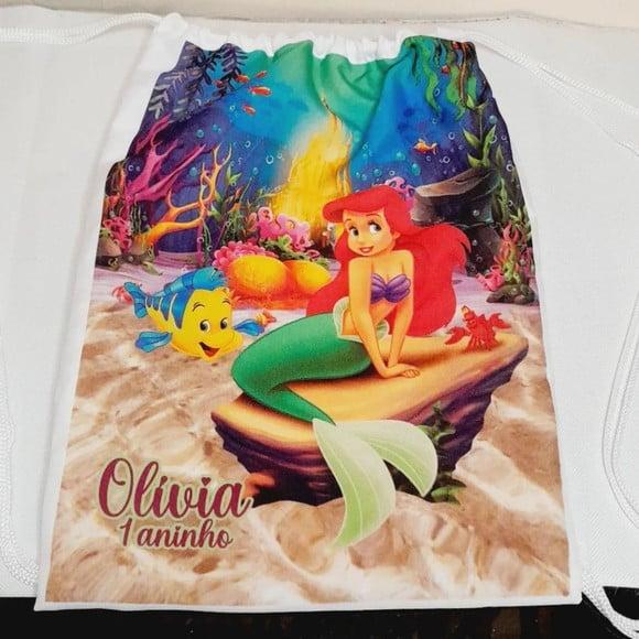Kit com 10 Sacomochila - Pequena Sereia e Linguado