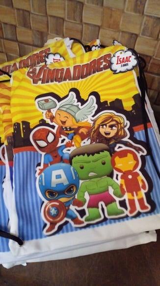 Kit com 10 Sacomochila - Vingadores