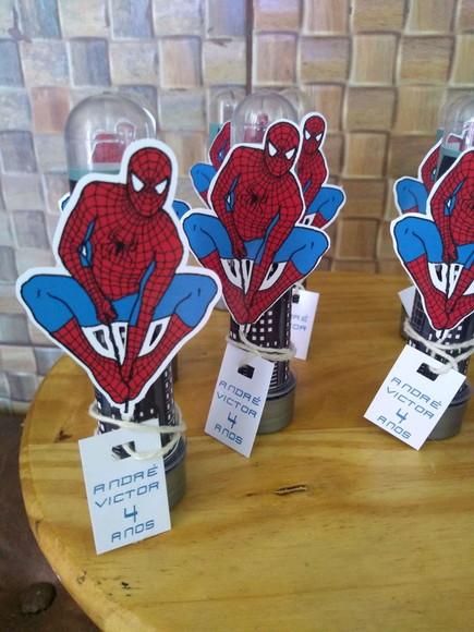 Kit com 10 Tubete Homem Aranha