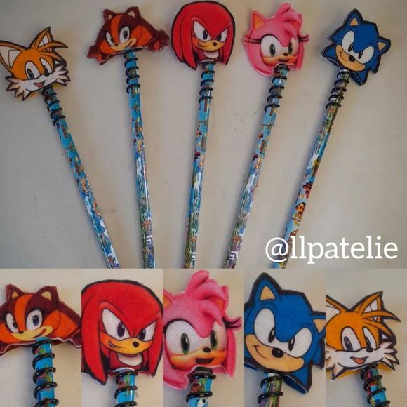 Kit com 100 Ponteiras Sonic e Amigos, Escolha o Personagem