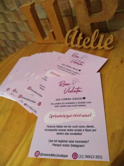 Kit com 100 Tag Agradecimento para Clientes
