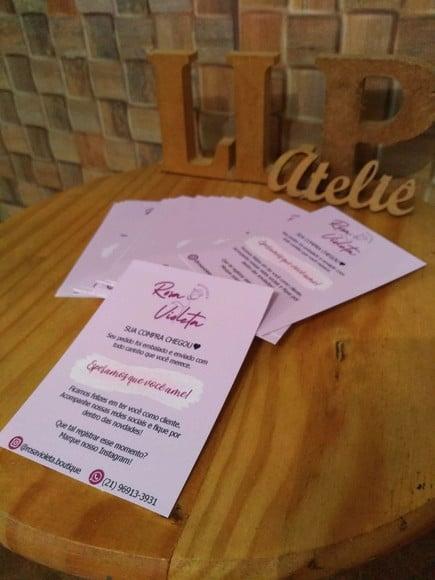 Kit com 100 Tag Agradecimento para Clientes