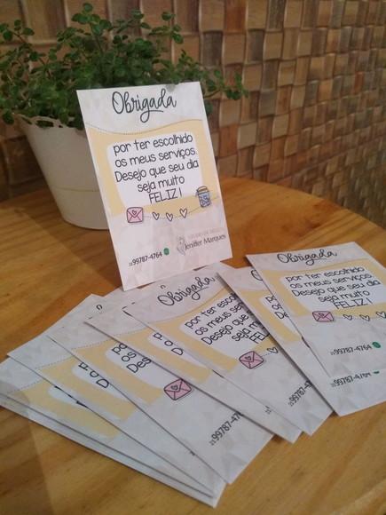 Kit com 100 Tag Agradecimento para Clientes