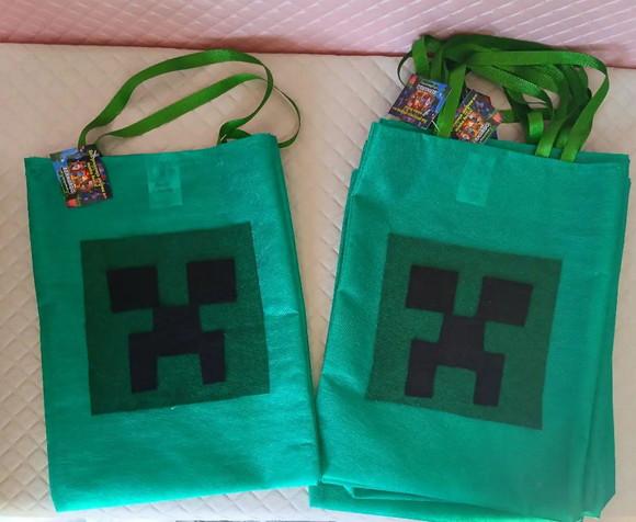 Kit com 14 Sacolas em Tnt com Aplique em Feltro - Minecraft