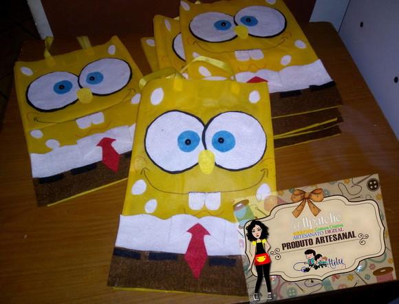 Kit com 15 Bob Esponja - Sacola