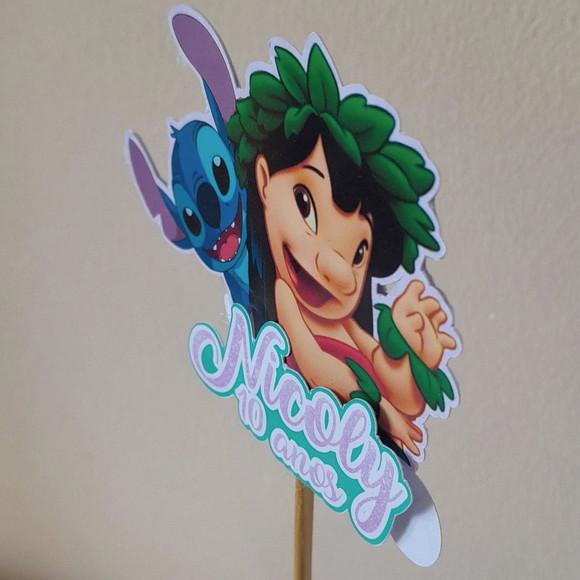 Kit com 15 Cachepô Centro de Mesa - Lilo e Stitch