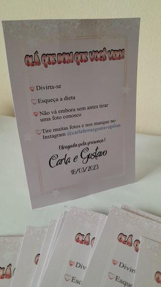 Kit com 15 Display Mesa - Placa de Agradecimento Chá Bar