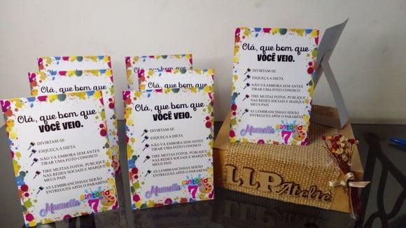 Kit com 15 Display Mesa - Placa de Agradecimento