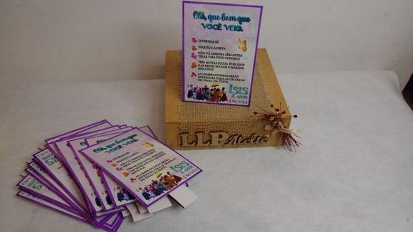 Kit com 15 Display Mesa - Placa de Agradecimento Encanto