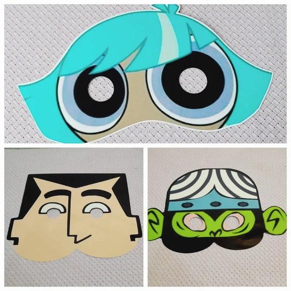 Kit com 15 Máscara em Scrap as Meninas Super Poderosas