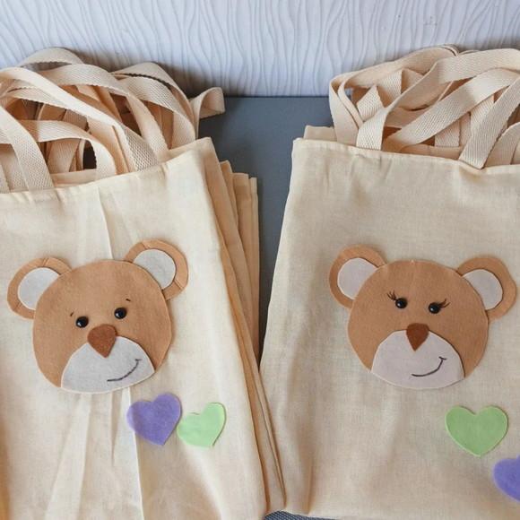 Kit com 15 Sacolas Ursinhos