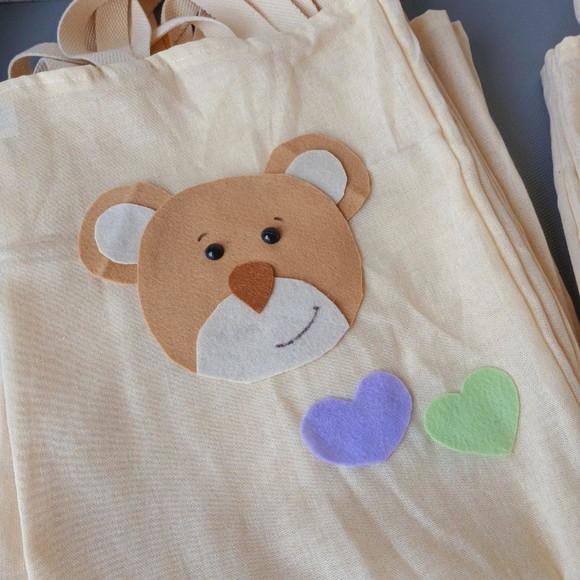 Kit com 15 Sacolas Ursinhos