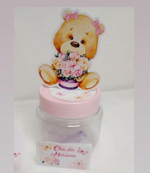 Kit com 20 Aplique 3d e Adesivo - Pote Papinha