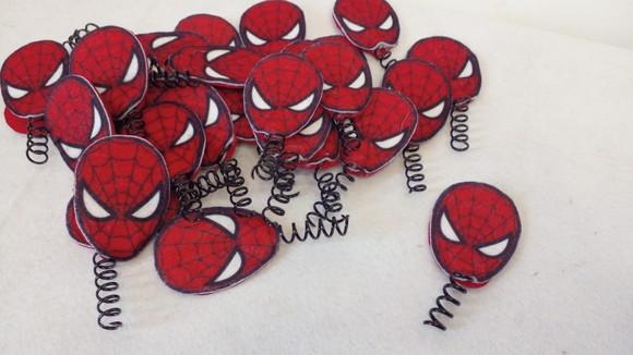 Kit com 20 Ponteira Homem Aranha em Feltro