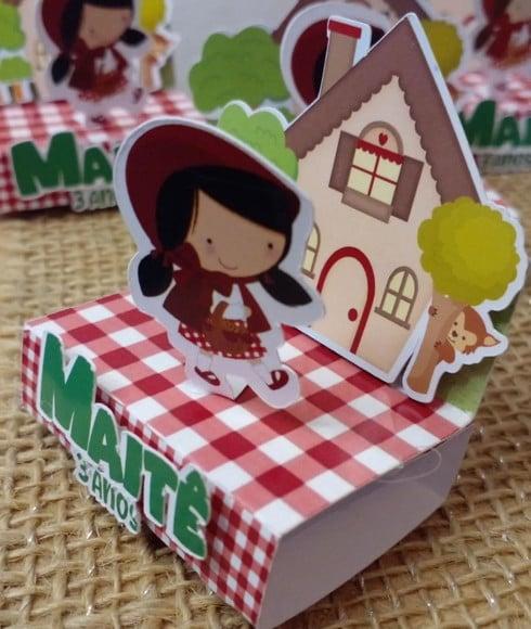 Kit com 20 Porta Bis Duplo 3d - Chapeuzinho Vermelho