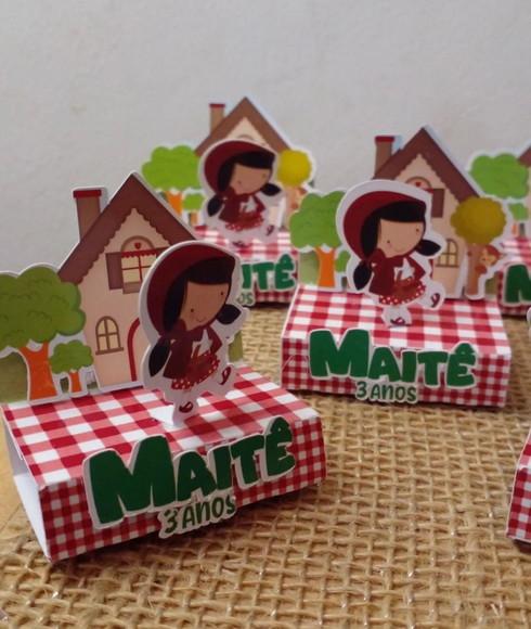 Kit com 20 Porta Bis Duplo 3d - Chapeuzinho Vermelho