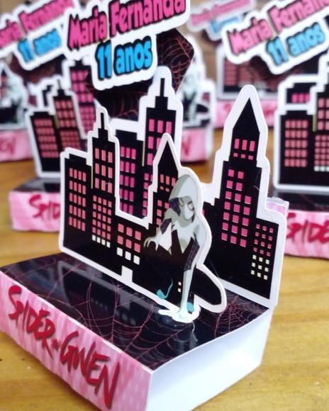Kit com 20 Porta Bis Duplo 3d - Spider Gwen